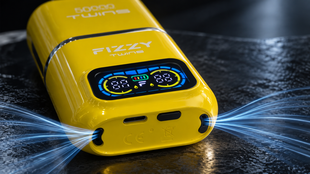 FIZZY vape device showing adjustable airflow control